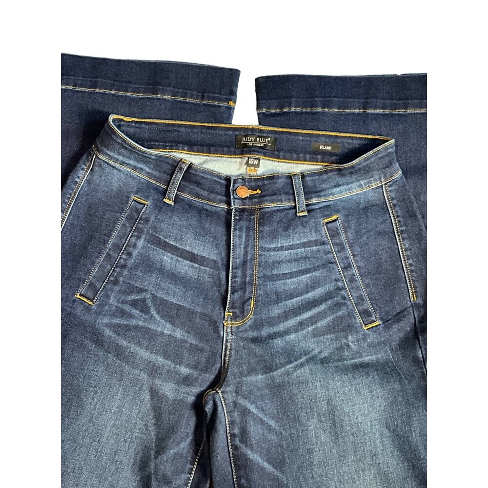 Judy Blue Flare 16W Style JB82196DK-PL High Waisted